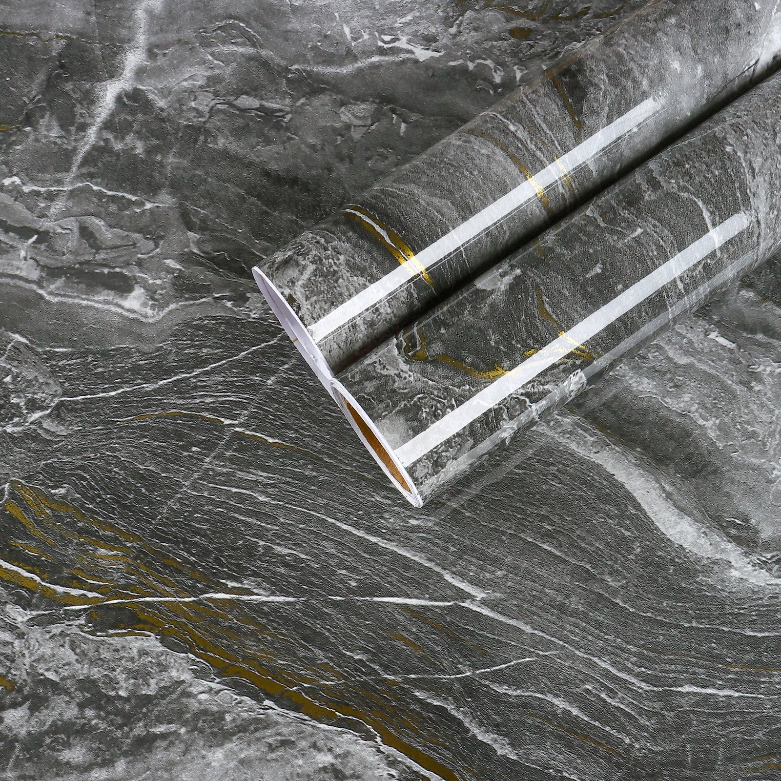 Glossy Grey Gold Marble Wallpaper – CHIHUT