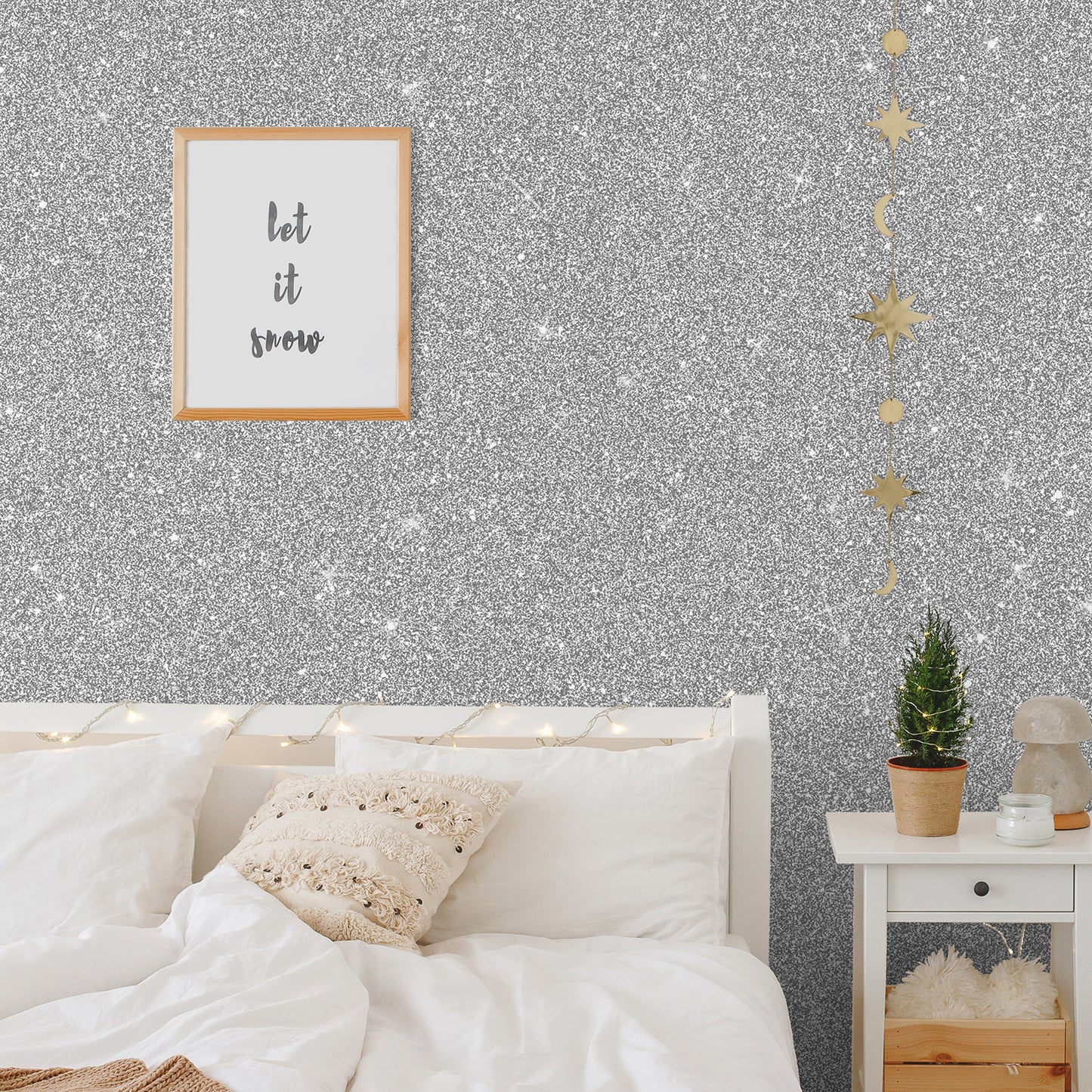 Silver Glitter Contact Paper