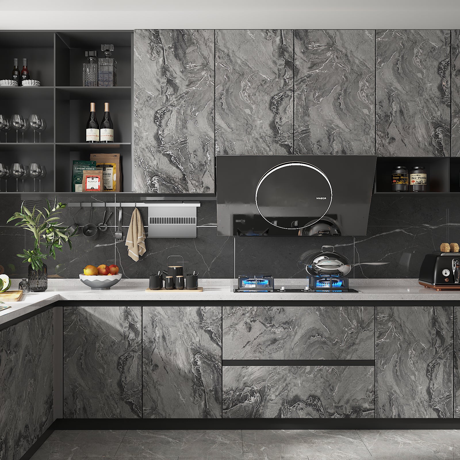 Matte Grey Marble Wallpaper – CHIHUT