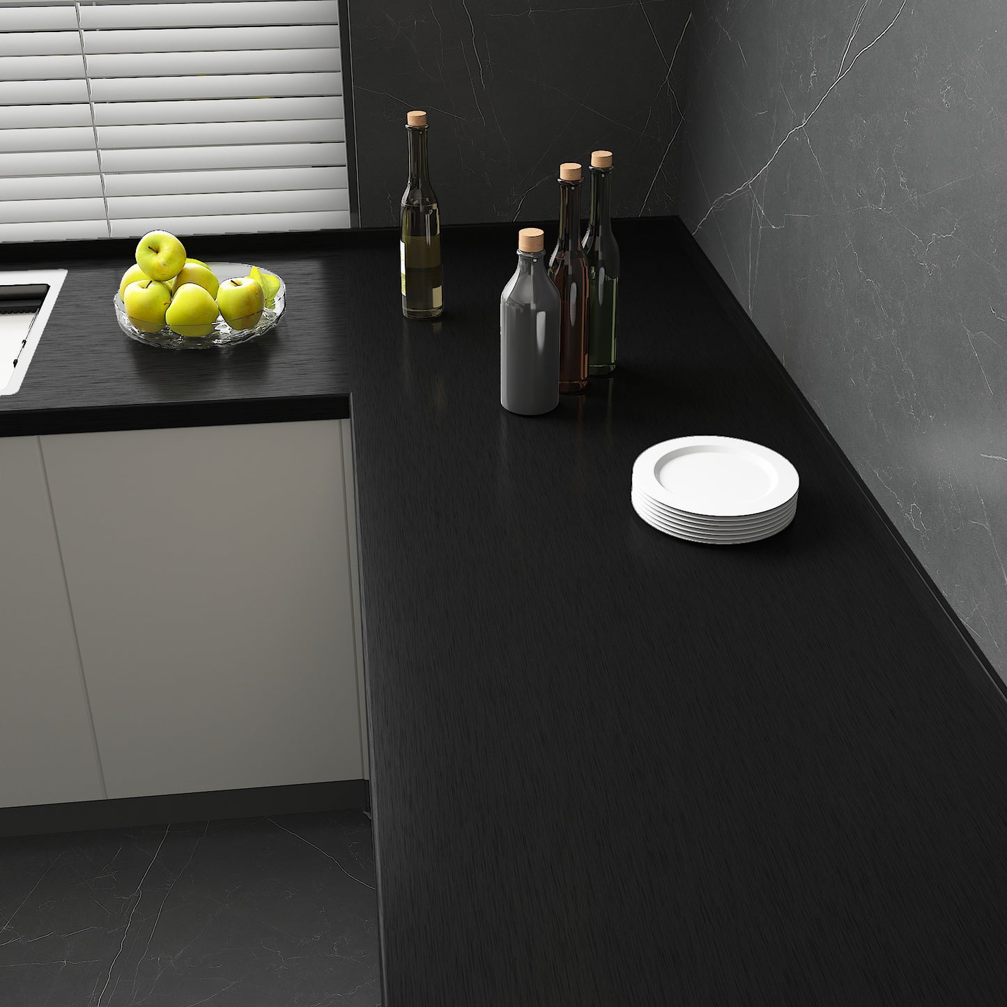 Black Brushed Stainless Steel Contact Paper