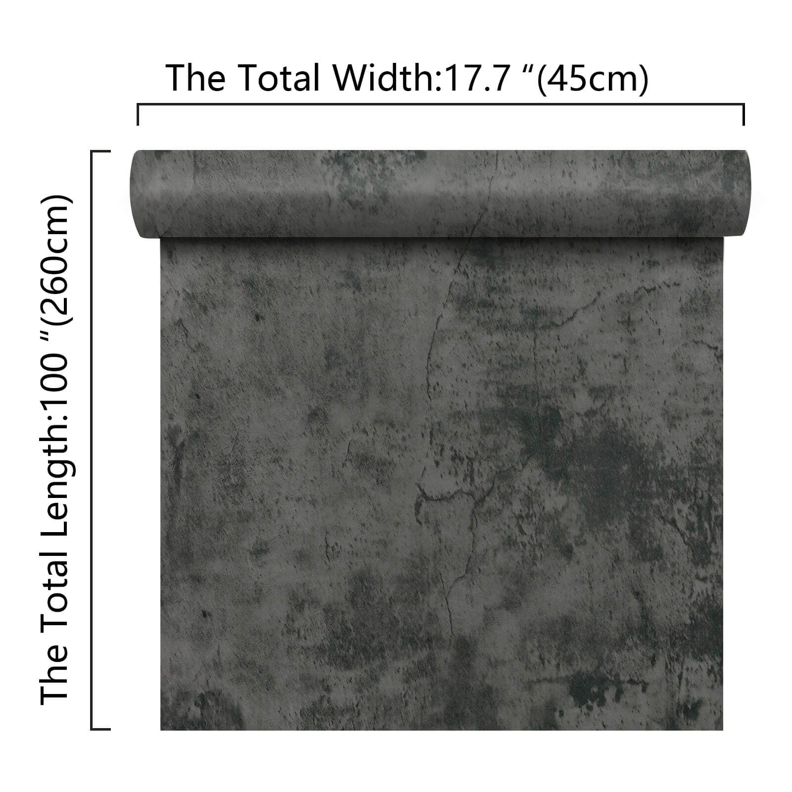 17.7in-wide-100in-long-brown-grey-concrete-vinyl-paper-sticker-roll