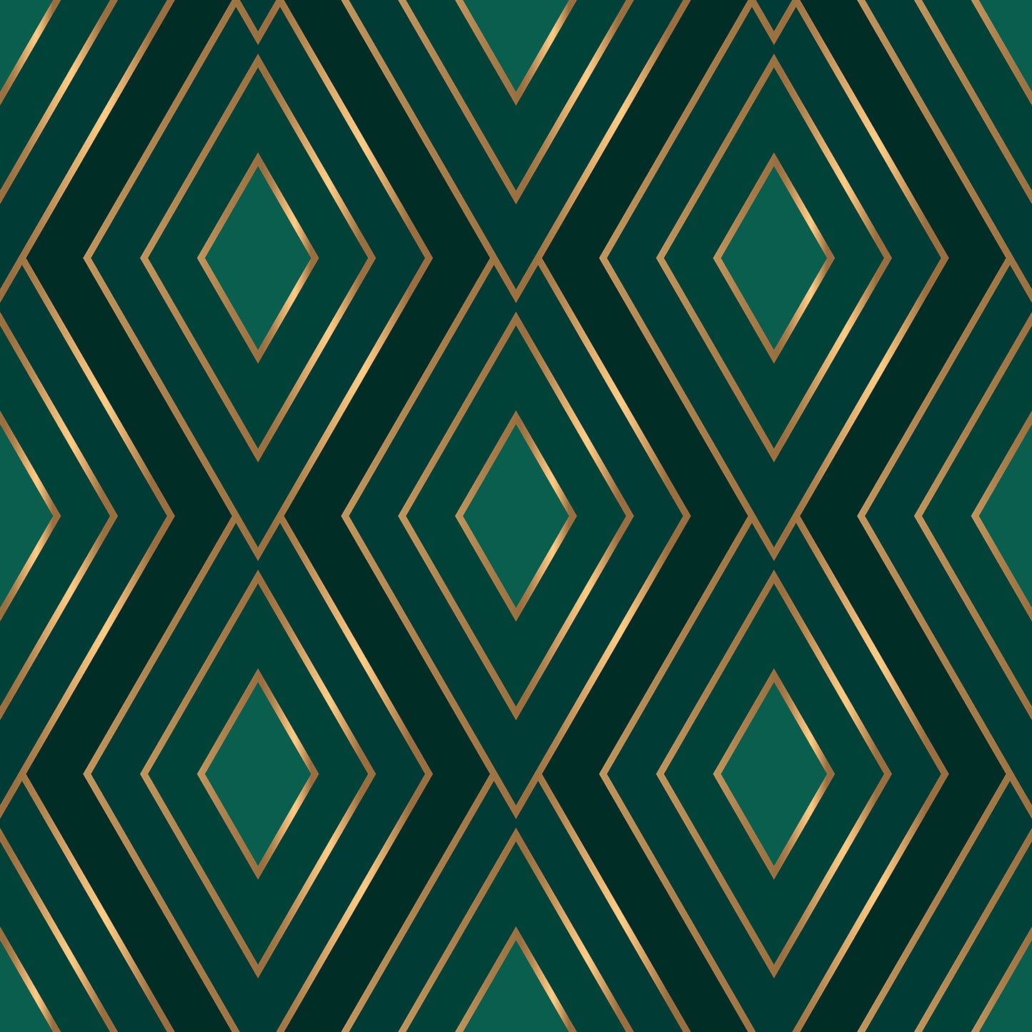 Green Gold Geometric Wallpaper