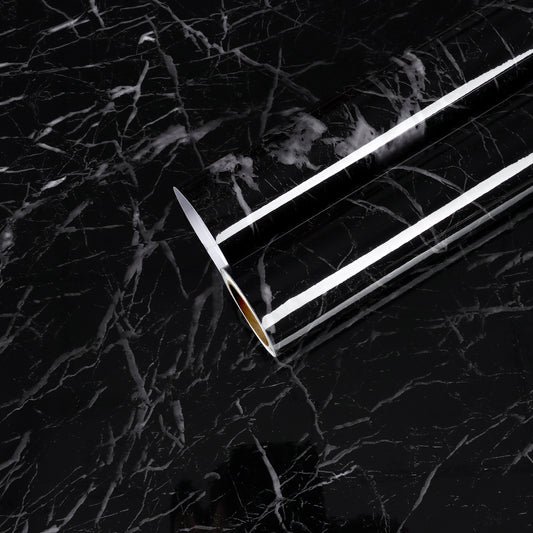 Black Marble Countertop Peel and Stick Wallpaper