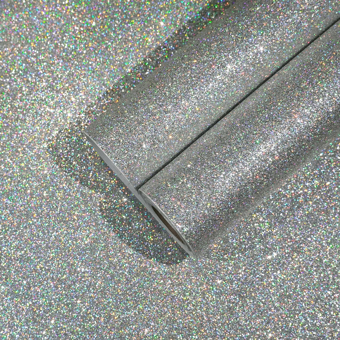 Silver Holographic Glitter Contact Paper