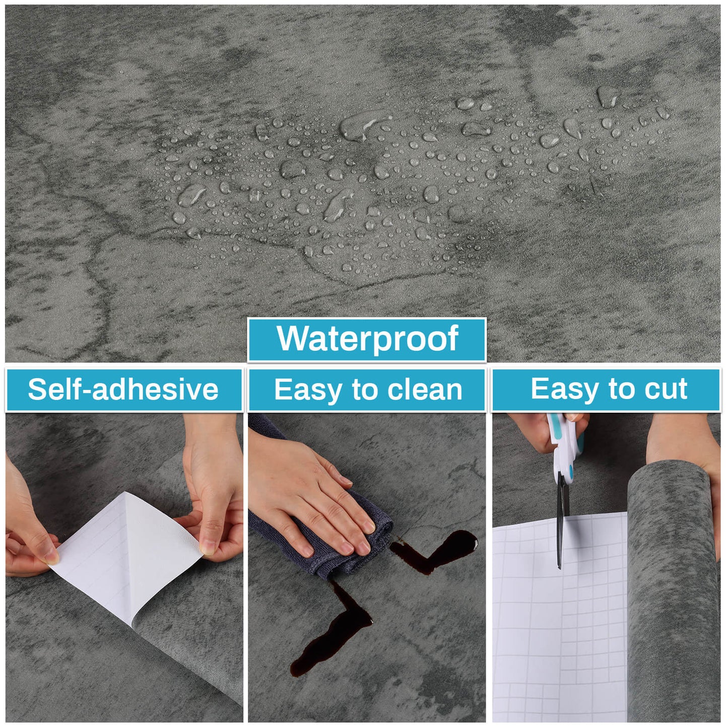 brown-grey-concrete-adhesive-wallpaper-features-easy-to-cut-oil-proof