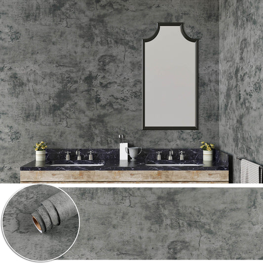 chichome-brown-grey-concrete-wallpaper-for-bathroom-room