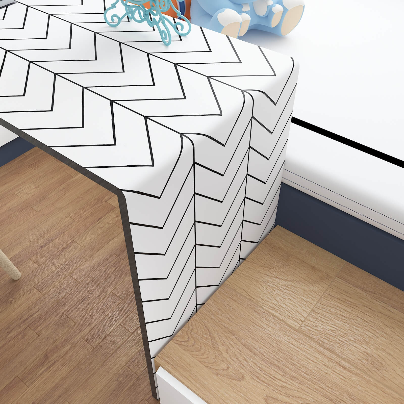 decorative-vinyl-paper-for-countertop-herringbone-pattern