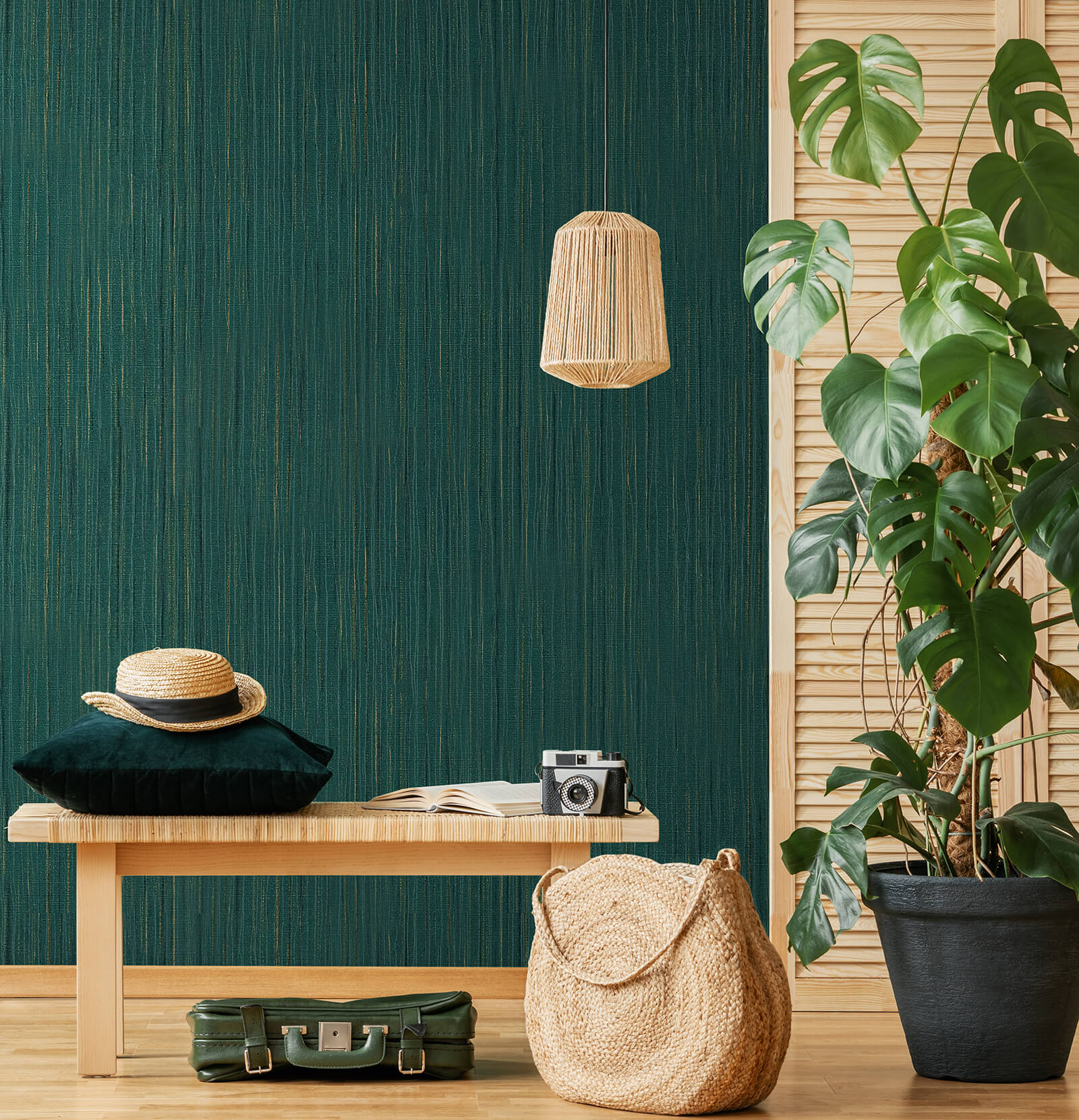 emerald-green-grass-cloth-fabric-wall-paper-for-hoem-decor