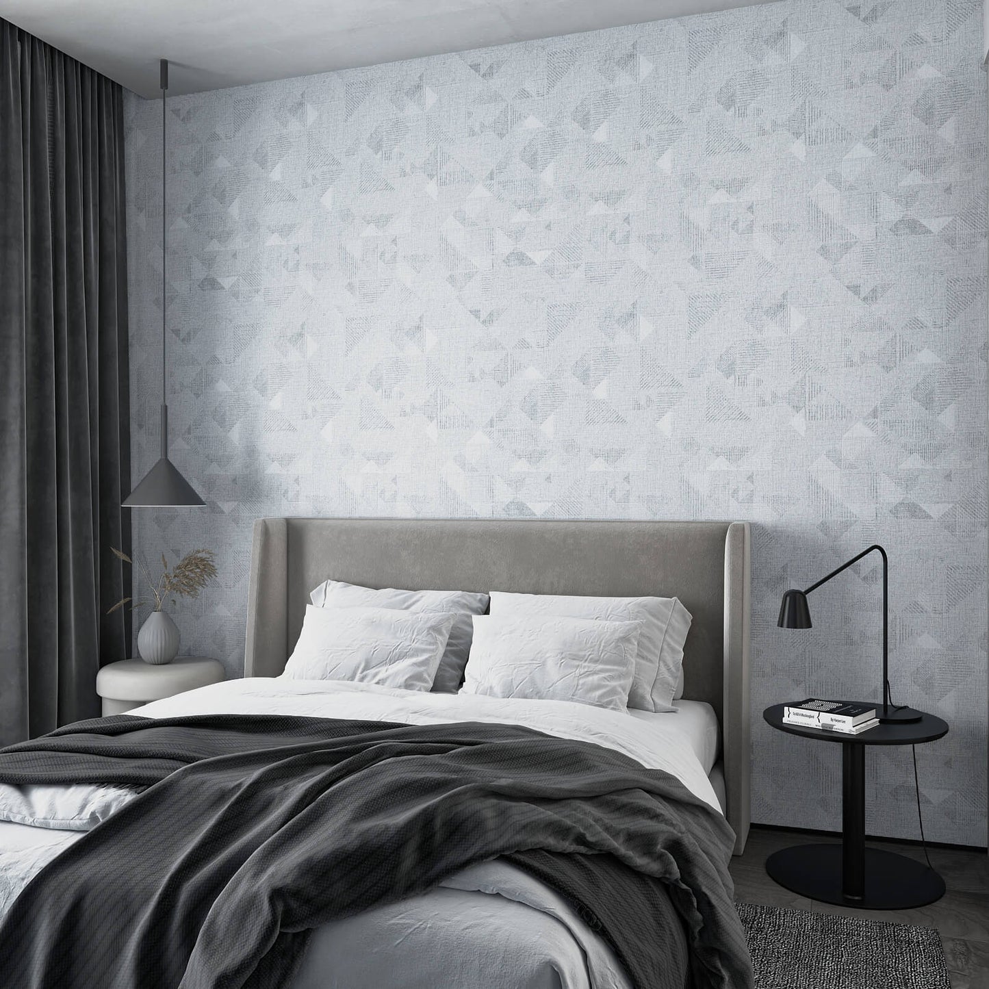 peel-and-stick-grey-fabric-wallpaper-for-bedroom