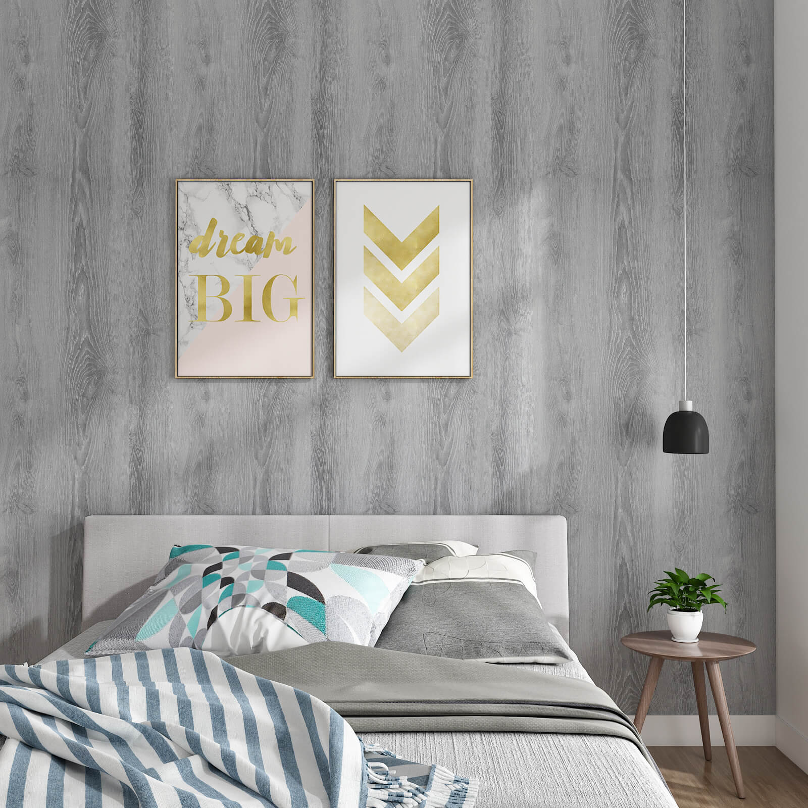    peel-and-stick-light-grey-wood-accent-wall-covering-in-bedroom