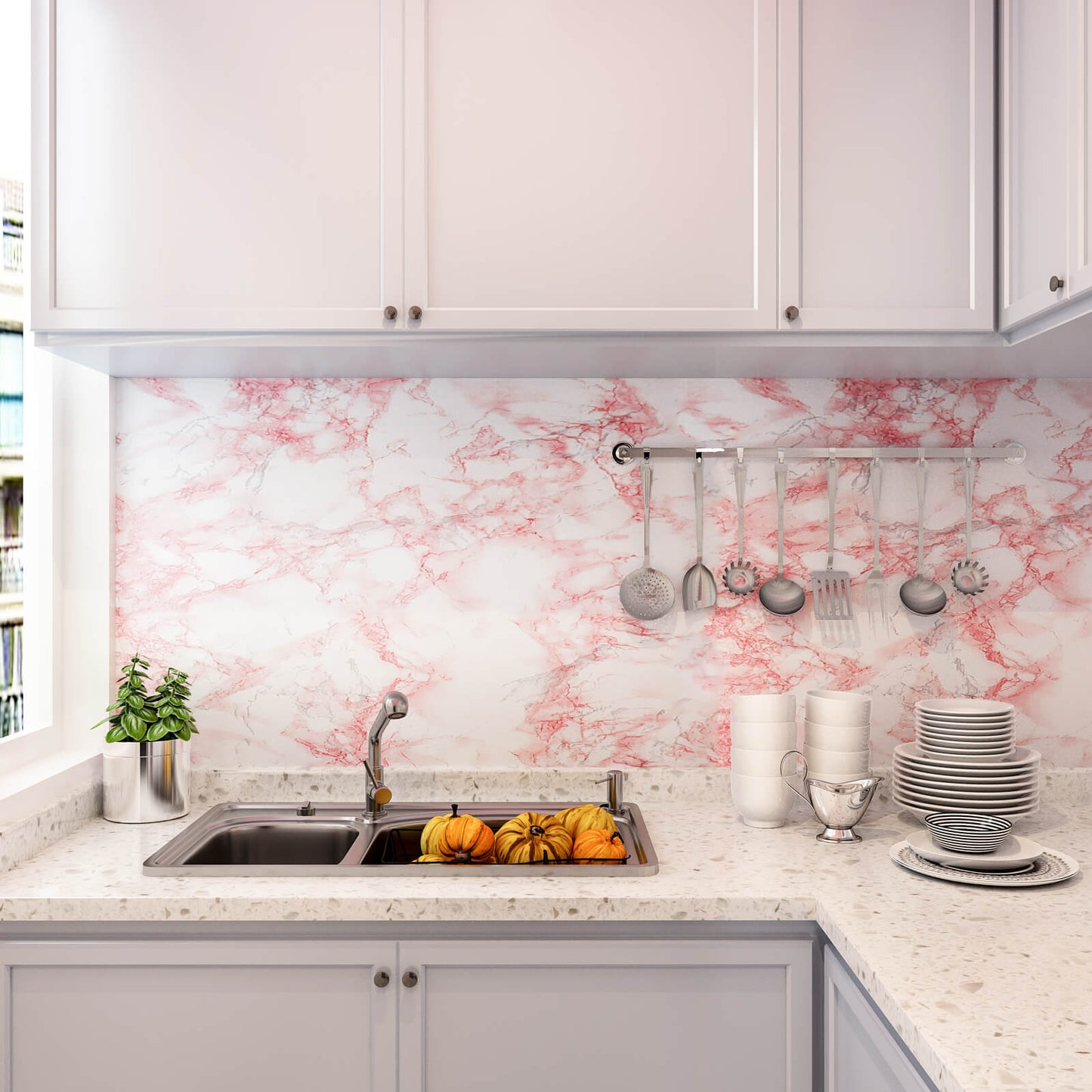 peel-and-stick-pink-marble-wallpaper-for-kitchen-backsplash