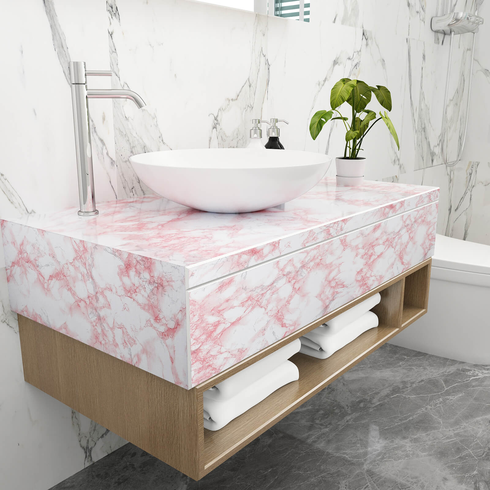 waterproof-pink-marble-vinyl-paper-roll-for-bathroom