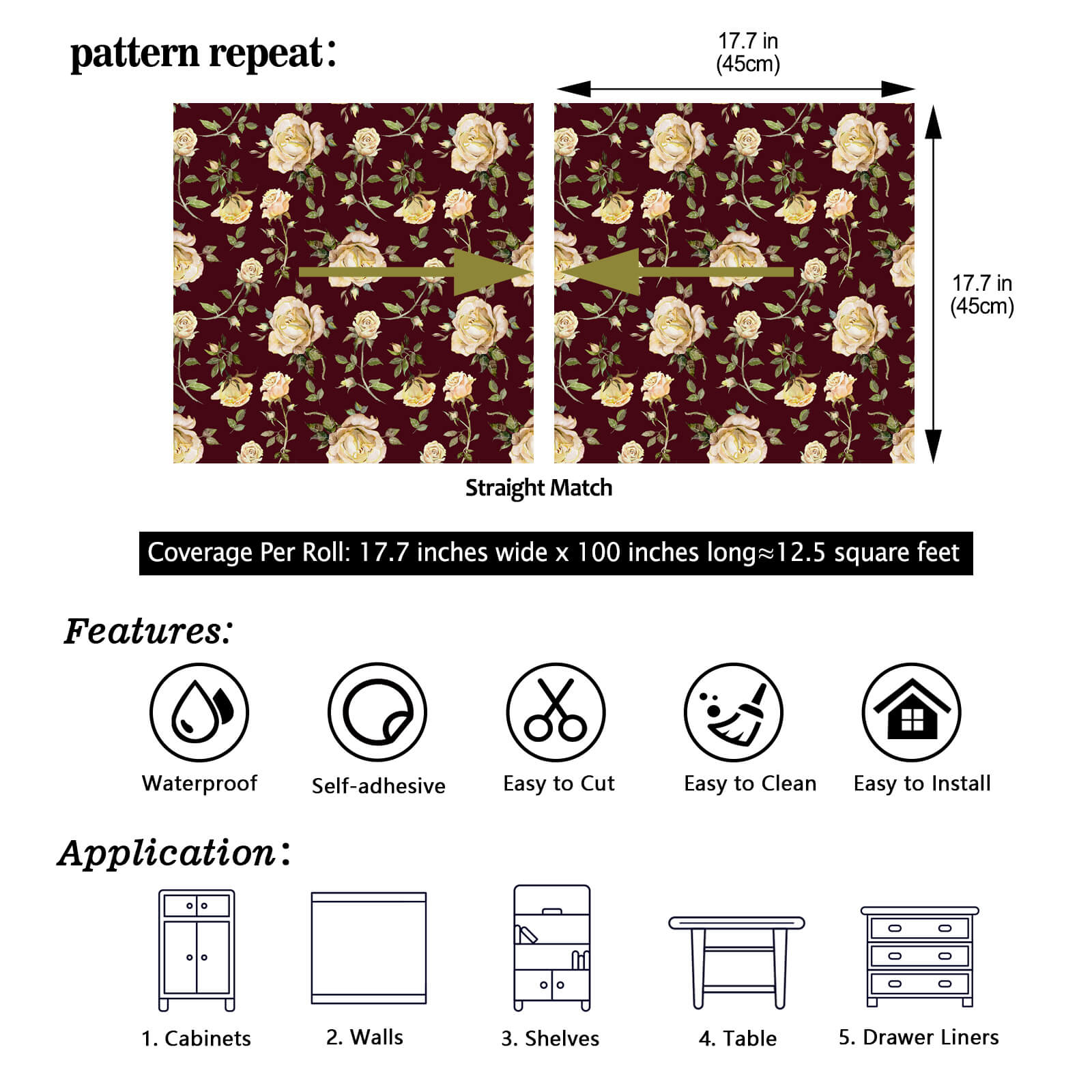     17.7in-wide-100in-long-12.5-sq-ft-self-adhesive-floral-wall-paper-roll