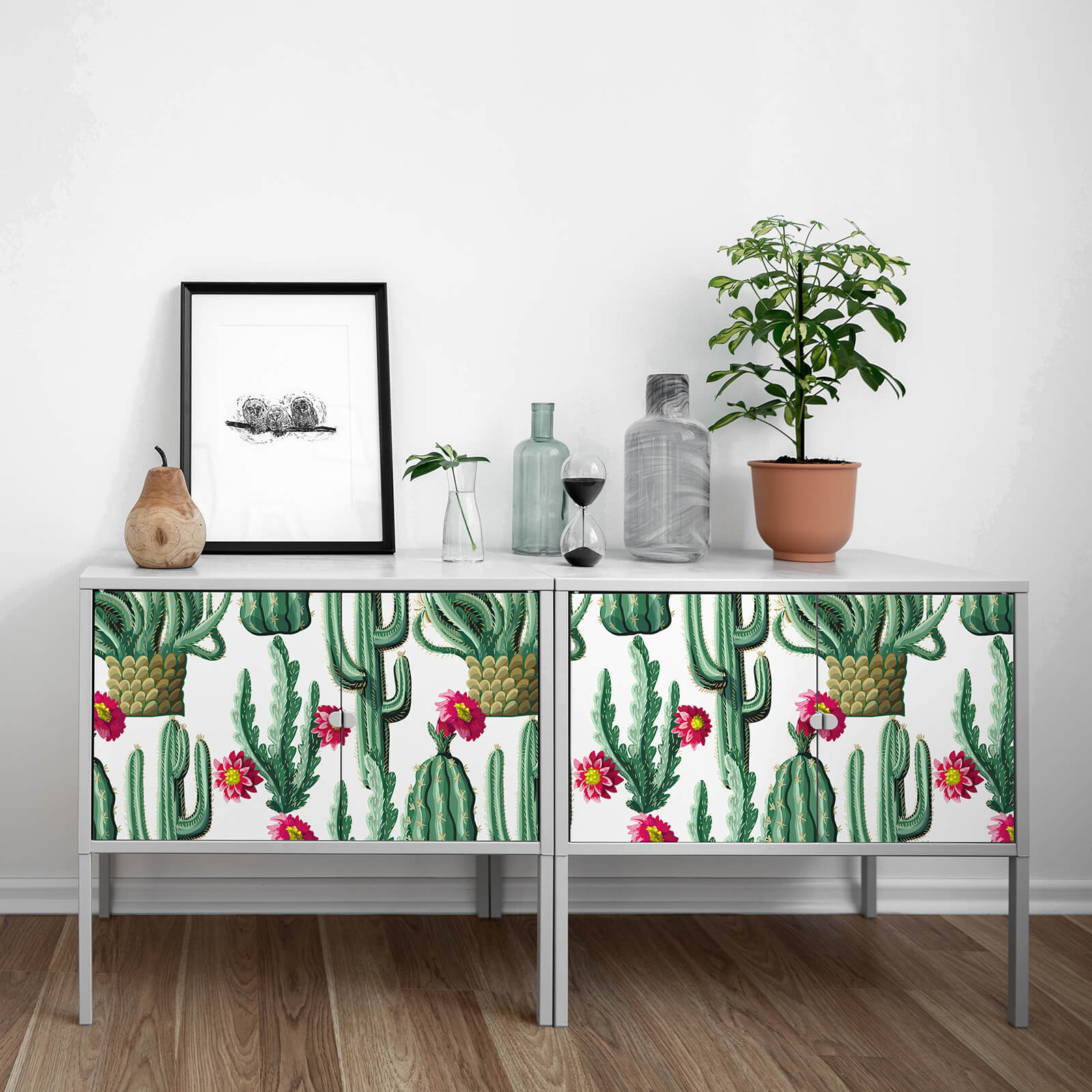 adhesive-green-cactus-contact-paper-for-cabinets