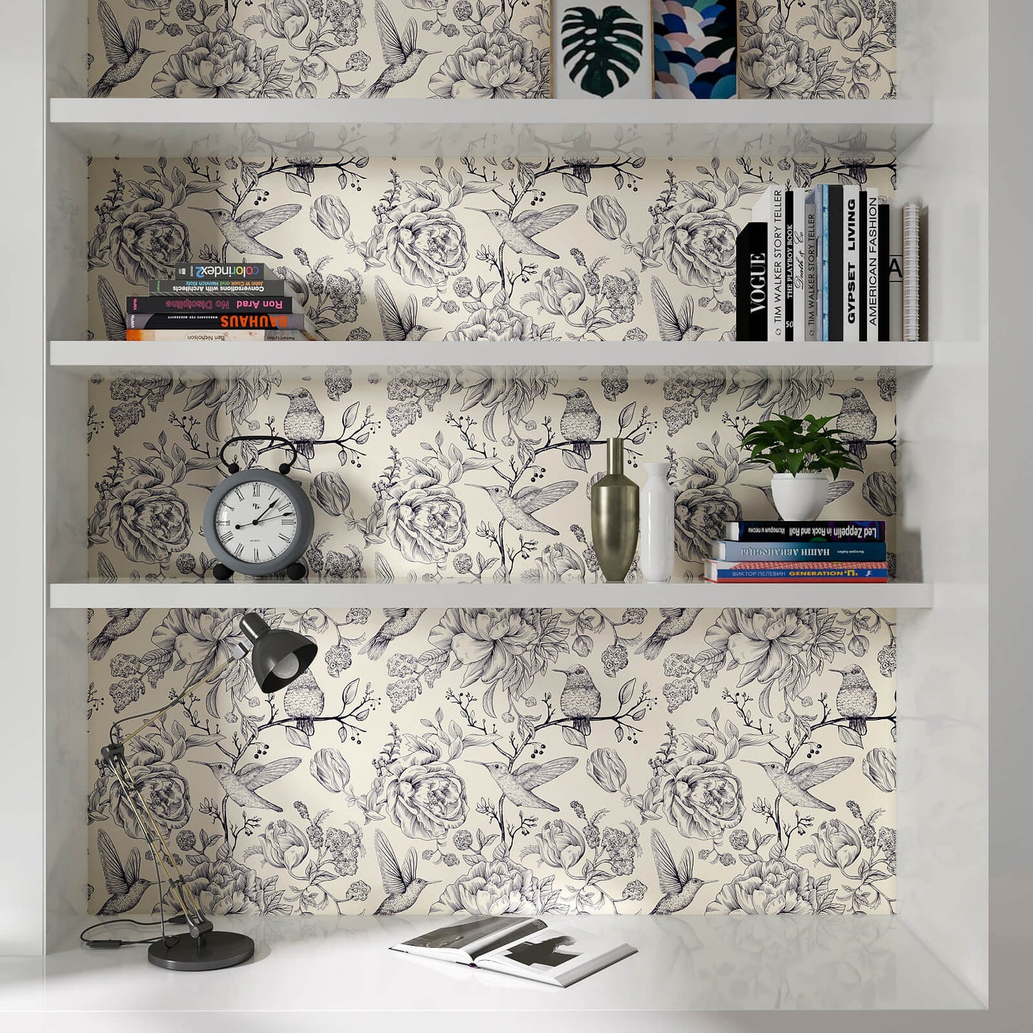    birds-leaf-flower-in-beige-vinyl-paper-for-shelf-liner