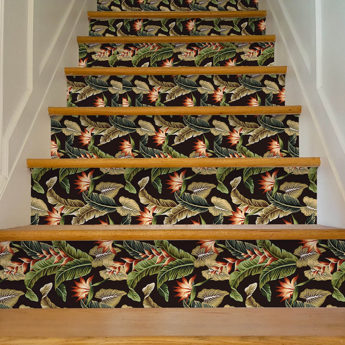 boho-wallpaper-for-stairs-home-decor