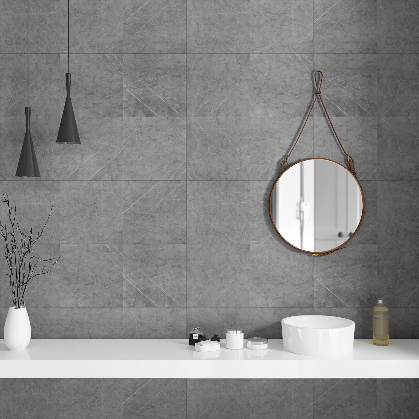 Dark Grey Marble Vinyl Tiles Chihut 6720