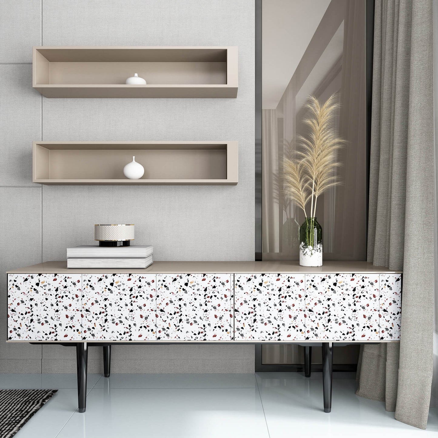     decorative-white-terrazzo-granite-tile-sticker-for-cabinets