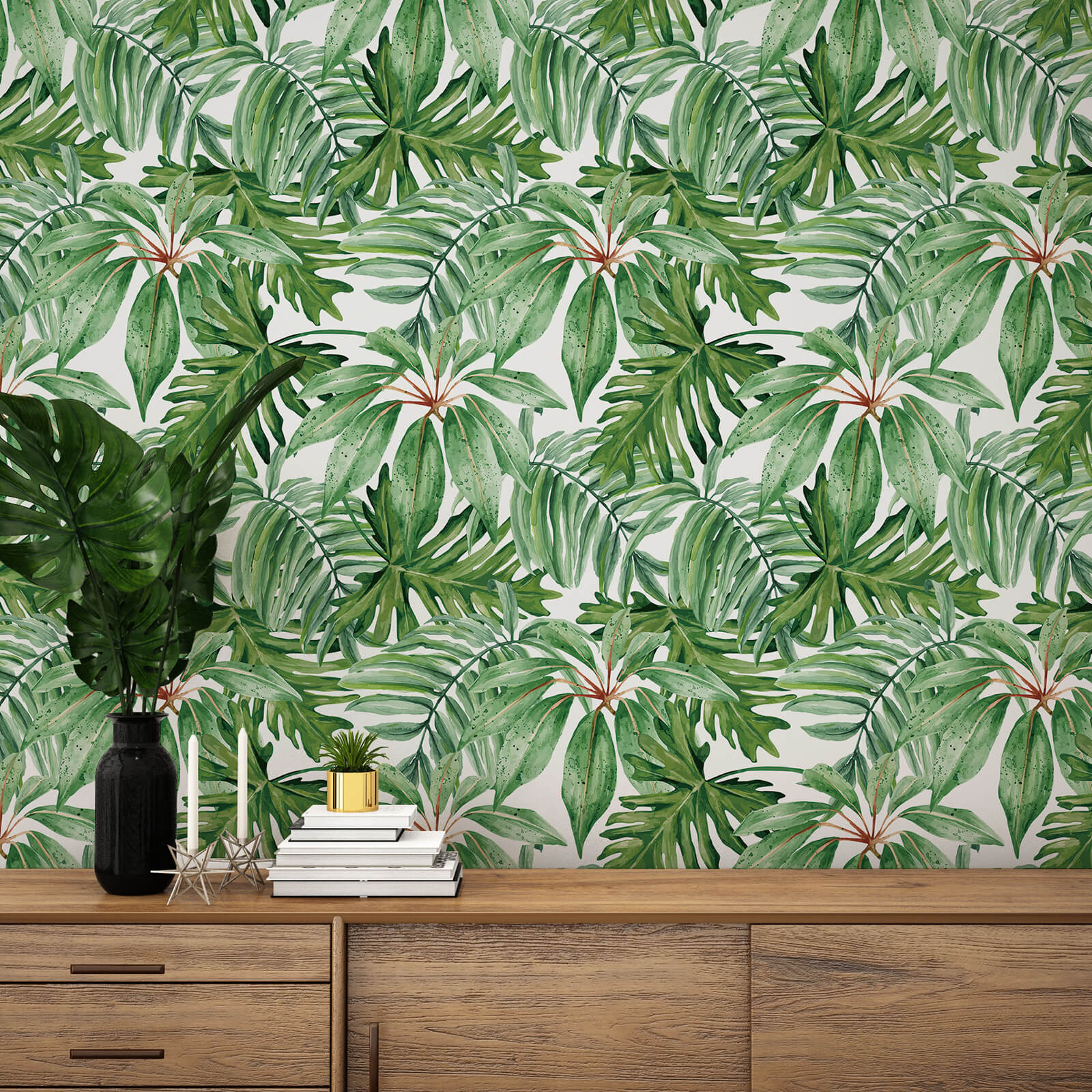 Green Leaf Floral Wallpaper – CHIHUT