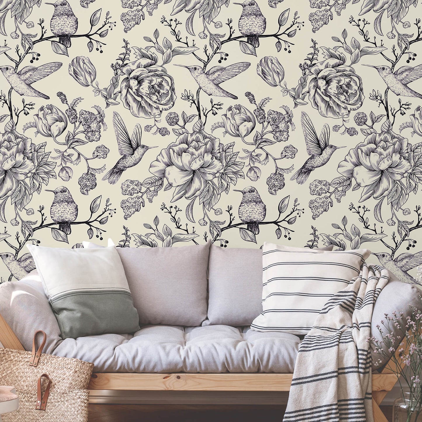     large-size-bird-floral-wallpaper-for-living-room