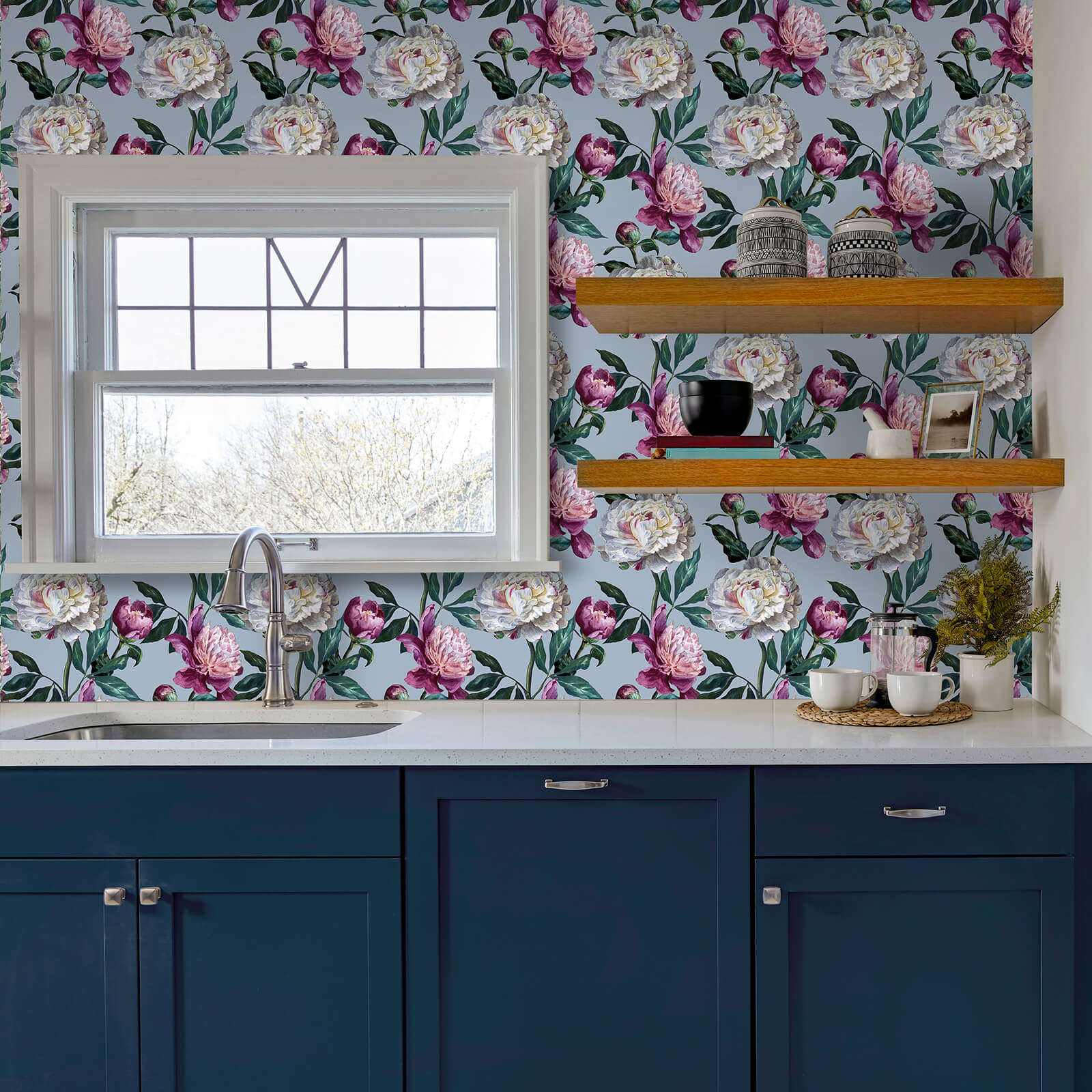     peel-and-stick-floral-wallpaper-for-kitchen