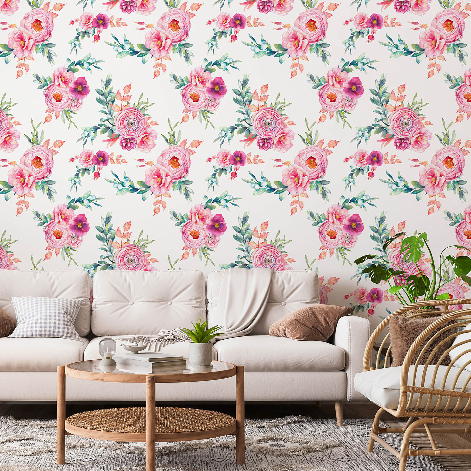 Pink Floral Wallpaper – CHIHUT