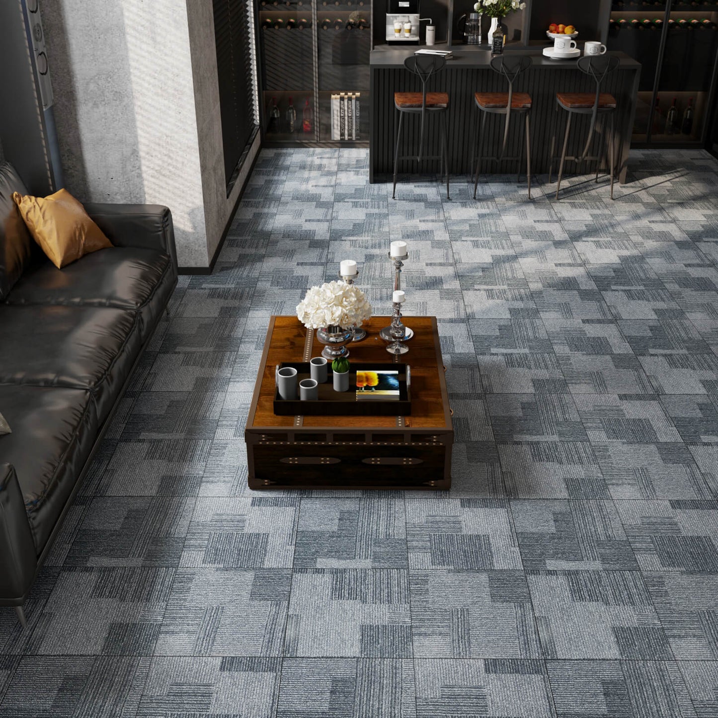     removable-navy-blue-flooring-tiles-for-living-room