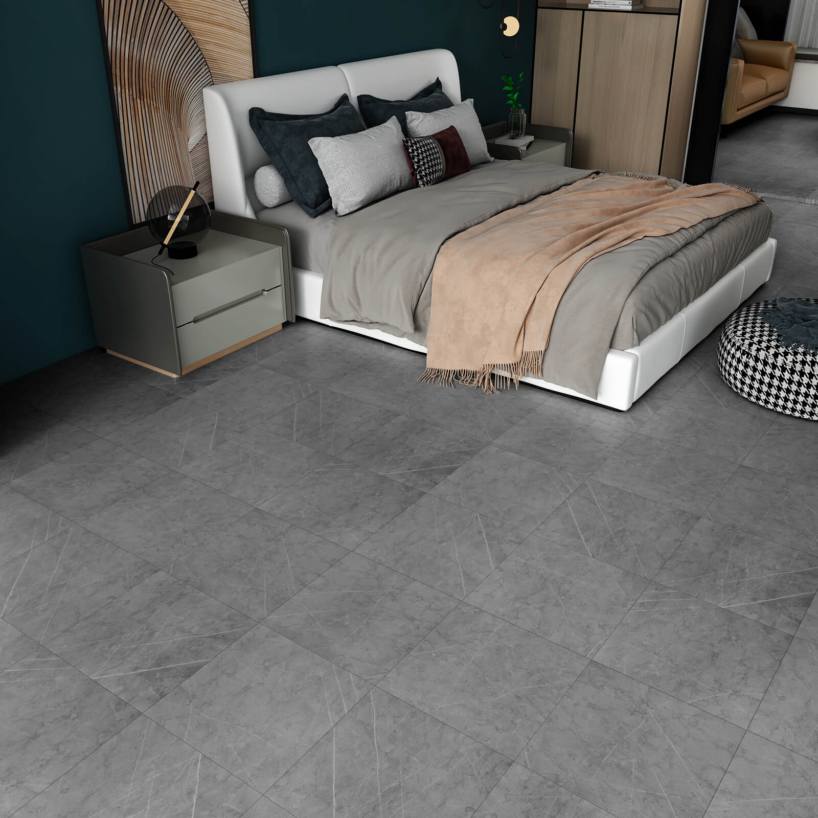    self-adhesive-marble-flooring-tiles-dark-grey-for-bedroom