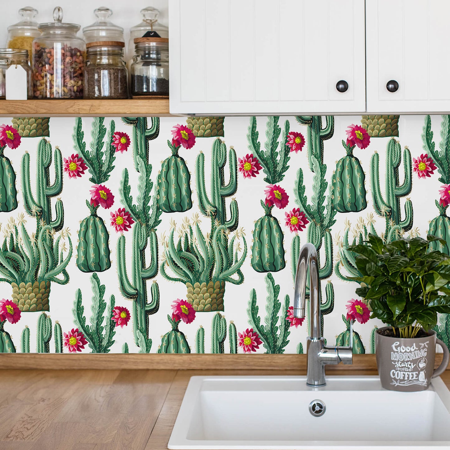    self-adhesive-wallpaper-for-kitchen-backsplash-green-and-white