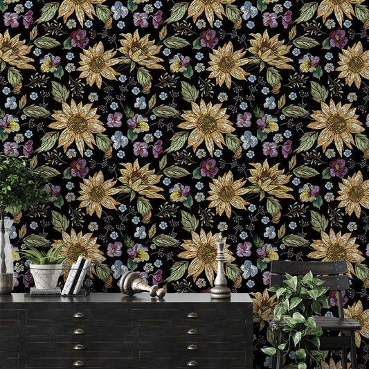 vintage-and-boho-style-adhesive-floral-wall-covering